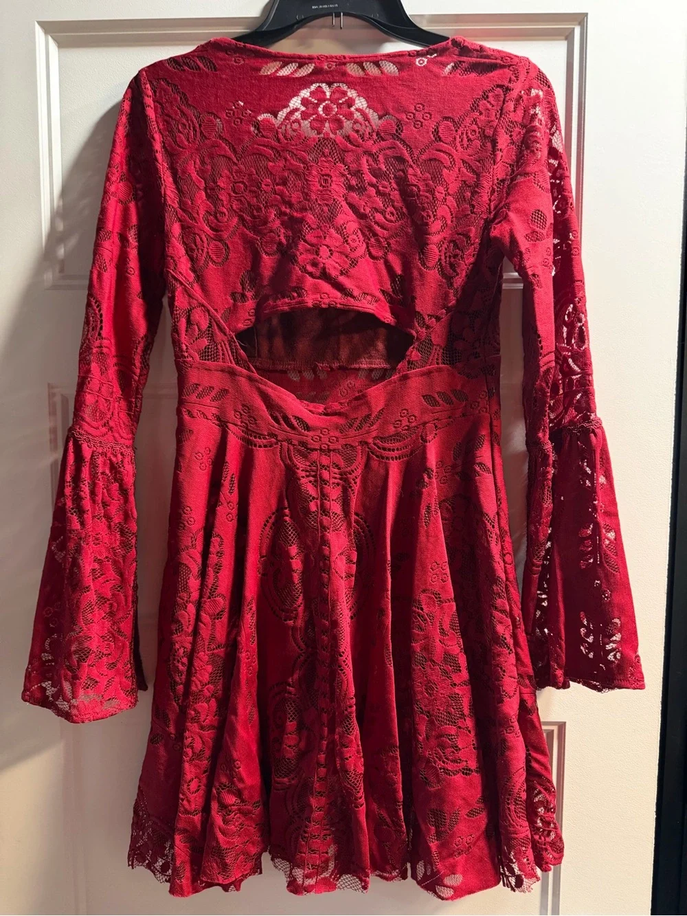 Free People Lace Lovers‎ Folk Song Bell Sleeve Boho Dress - Size 2